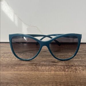 Authentic CHANEL Teal Cat-Eye Sunglasses with Gradient Lenses 5381-Q